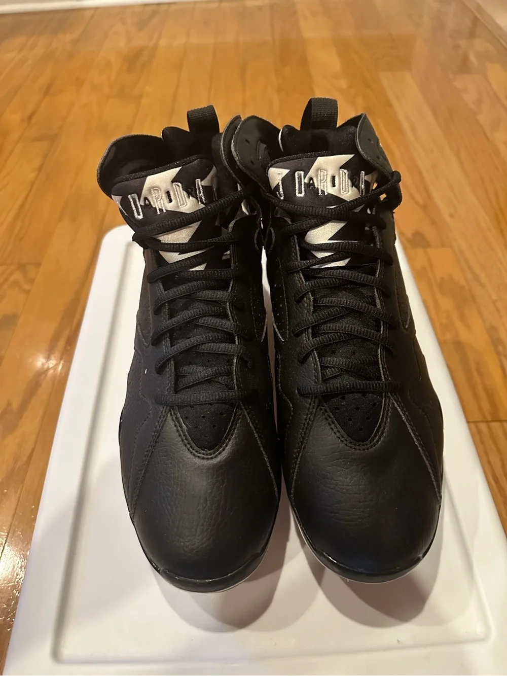 Jordan black leather